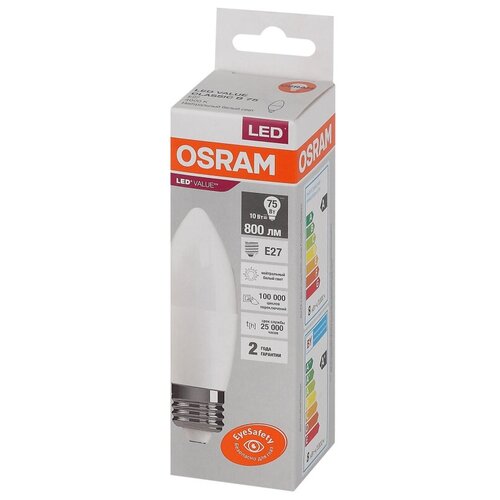   OSRAM LED Value B, 800, 10 ( 75), 4000 E27,  214