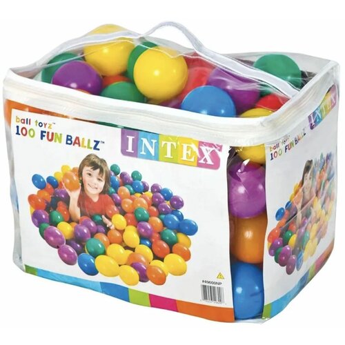 Спортивный элемент intex Пластиковые мячи для игрового центра 100 шт. 8 см, 49600, цена 3490р