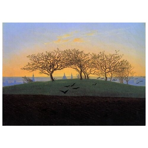         () (Hills and Ploughed Fields near Dresden (sunset)    56. x 40.,  1870
