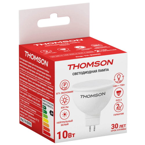 THOMSON LED MR16 10W 830Lm GU5.3 4000K TH-B2050,  392