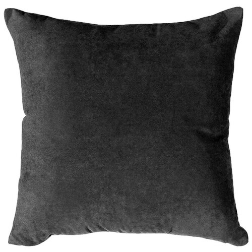 Декоративная подушка DecorBazar, 42х42 см, мебельный велюр, Черный, цена 855р