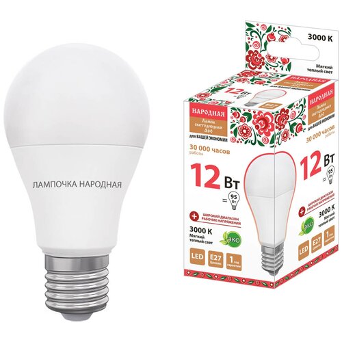 ����� ������������ ��-LED-A60-12 ��-230 �-3000 �-�27, (60�108 ��), ��������, TDM SQ0340-1511 (10 ��.), ���� 1432�