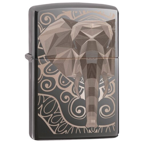  ZIPPO Elephant Fancy Fill Design Black Ice 49074,  6900