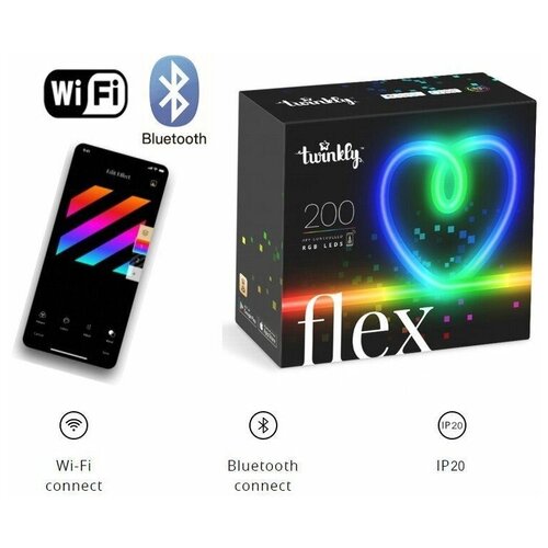 ������������ ����� Smart Light 2� - Twinkly Flex - 200 ��. RGB + BT + Wi-Fi ( TWFL200STW-WEU ), ���� 11970�