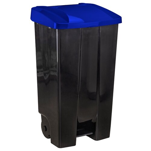 Бак для мусора уличный Idea, с крышкой, с педалью, 110л, синий, цена 4758р