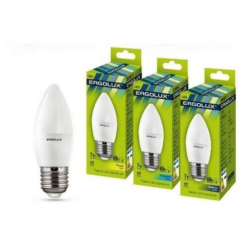 ��.����� ������������ ����� LED-�35-7W-E14-6K (7��=60�� 550Lm E14 6500K 172-265�) Ergolux, ���� 252�