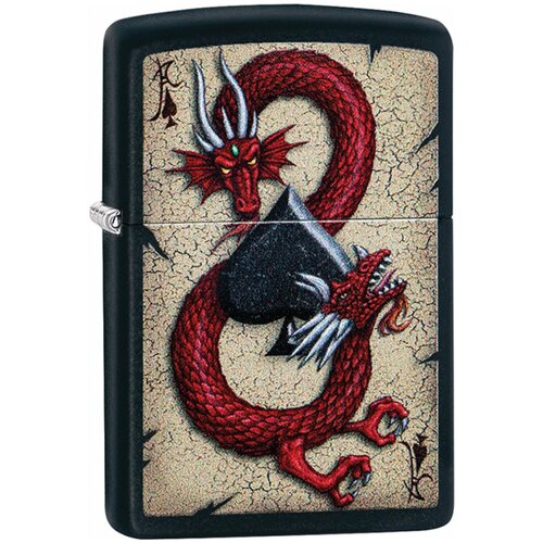 ��������� ZIPPO Dragon Ace � ��������� Black Matte, ������/�����, ������, �������, 38x13x57 ��, ���� 5100�