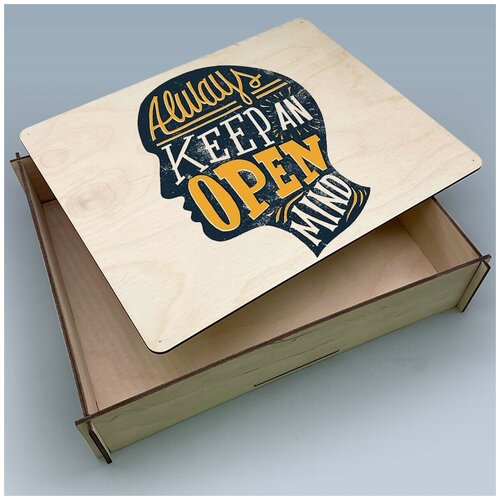 ���������� ������� �� ������ � ������� � �� ������� M ������ 21,5x16,5 �� ��������� always keep an open mind - 222, ���� 479�