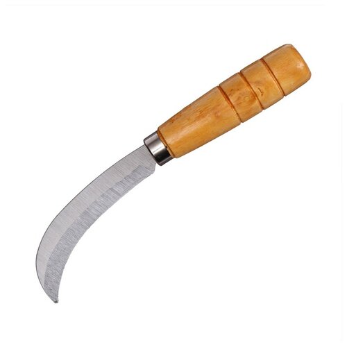 Нож садовый, 18 см, с деревянной ручкой, цена 153р