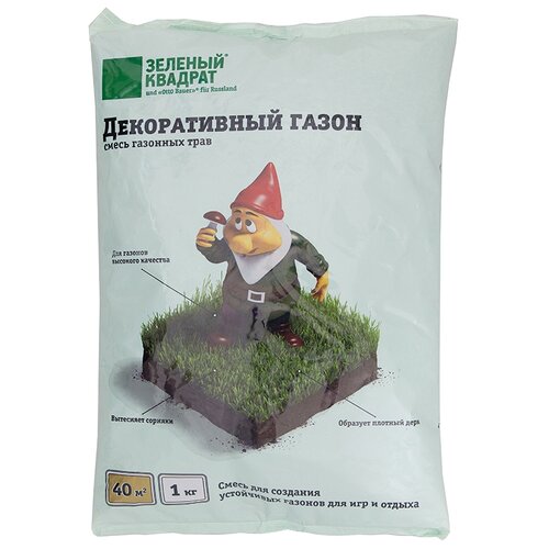 Семена газона Зеленый квадрат Декоративный 1 кг, цена 448р