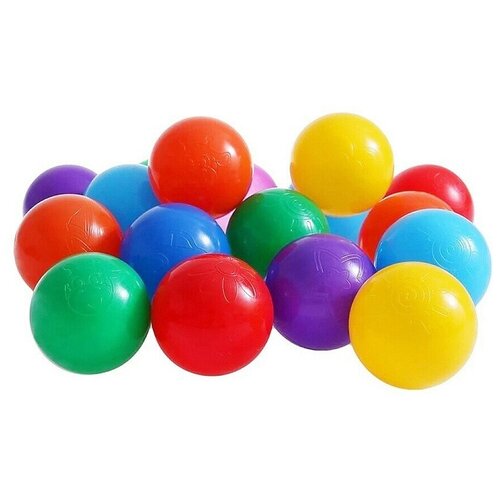 Шарики для сухого бассейна с рисунком, диаметр шара 7,5 см, набор 30 штук, разноцветные, цена 710р