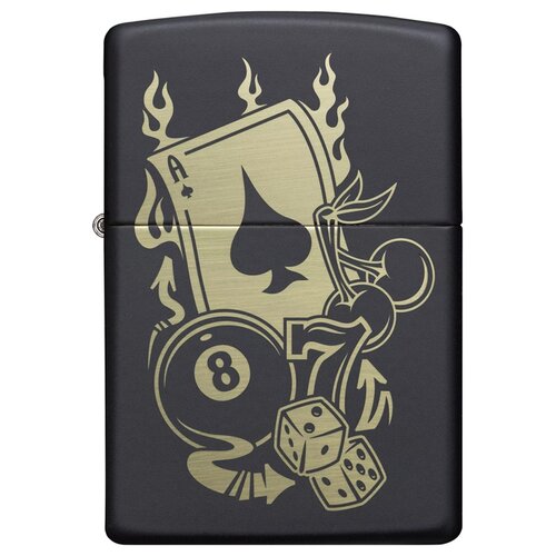    ZIPPO 49257 Gambling Design   Black Matte -  ,  4760