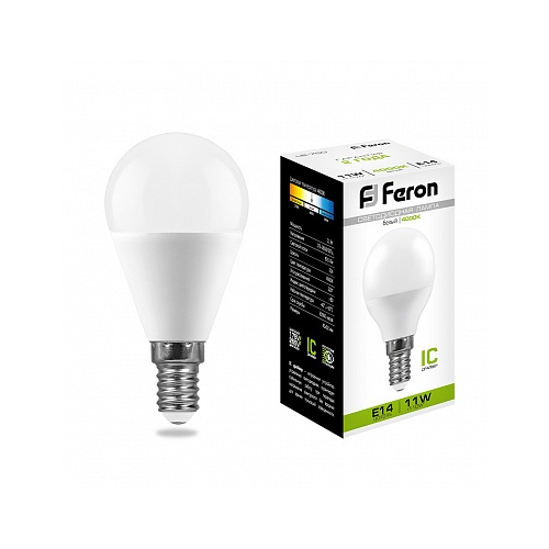   FERON LB-750 25947 (11W) 230V E14 4000K G45  10 .,  1590