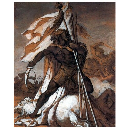       (Composition with warrior)   30. x 37.,  1190