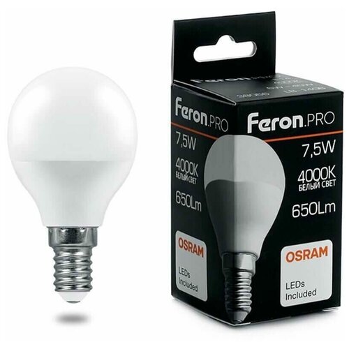   Feron.PRO LB-1407  E14 7.5W 4000K,  162