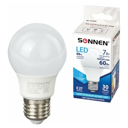   SONNEN,  5 ., 7 (60) ,  27, ,   , 30000 , LED A55-7W-4000-E27, 453694,  516