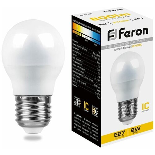 Feron LB-550   , G45 ( ), 9W 230V E27 2700 1 .,  458