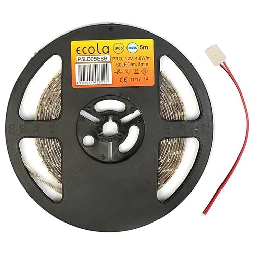 Ecola P5ld05esb PRO 4,8W/m 12V IP65 8mm 60Led/m 6000K   5 .,  405