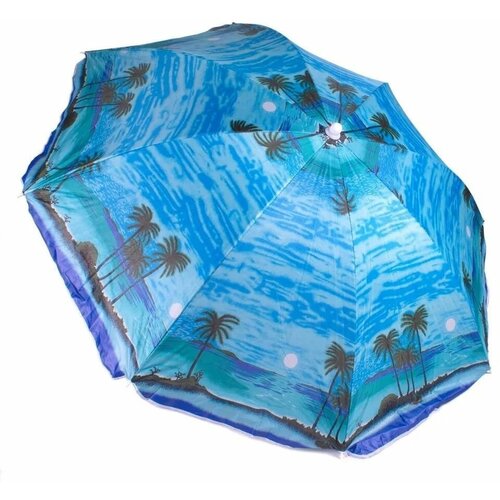 Зонт пляжный, складной, купол 175см принт Ночная лагуна, цена 1070р