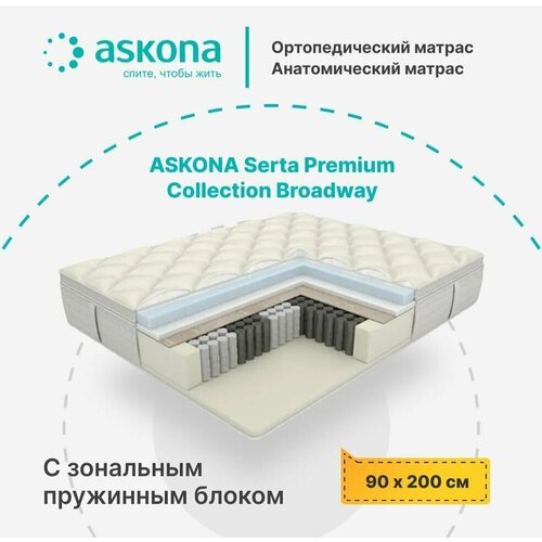 �������������� ������, ������������� ������ ������ Serta Premium Collection Broadway, � ��������� ��������� ������, 90�200 ��, ���� 53592�