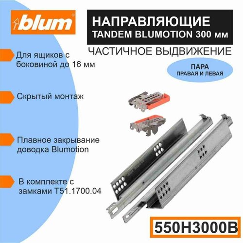     BLUM TANDEM  BLUMOTION (550H3000B),      16 ., 30, ,  2100 Blum