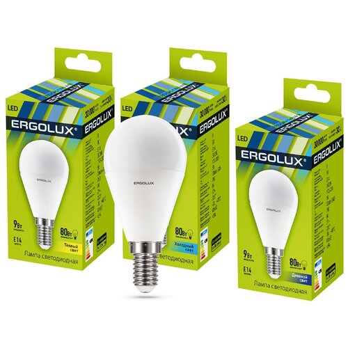   Ergolux LED-G45-9W-E14-3K,  79