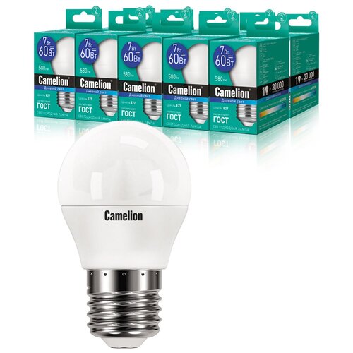 ����� �� 10 ������������ �������� Camelion LED7-G45/865/E27, ���� 1170�
