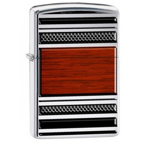    ZIPPO   28676 Pipe Wood Design   High Polish Chrome,  5030