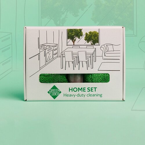 ����� ��� ������ ������� ����������� HOME SET Heavy-duty �leaning Set GREEN FIBER, ����� �� 3-� ���������., ���� 1878�