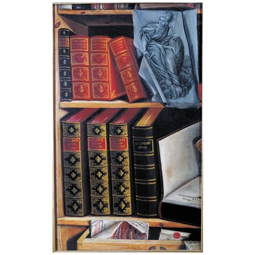       (Still life with books)   30. x 50.,  1430