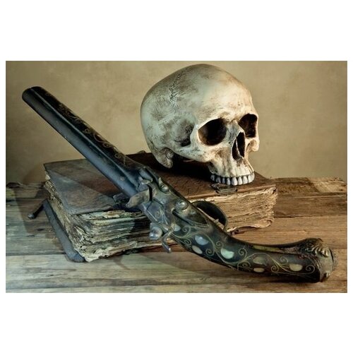         (Still life with a gun and a skull) 44. x 30.,  1330