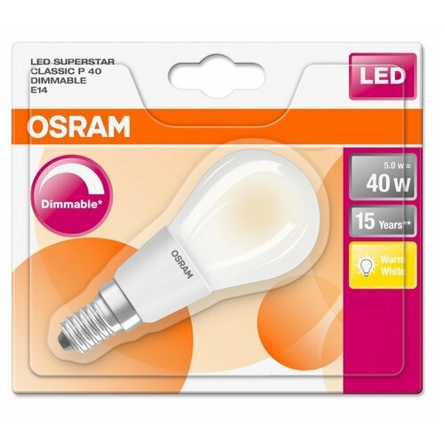 Osram / Ledvance LED SST CLAS P 40 5 W/827 E14 FR,  608