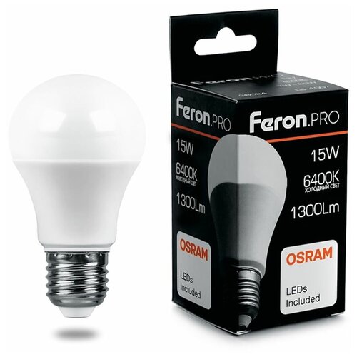   , (15W) 230V E27 6400K A60, LB-1015,  297 Feron