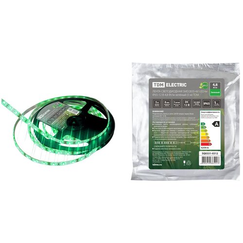 ����� ������������ SMD2835-60 LED/�-IP65-12 �-4,8 ��/�-������ (5 �) TDM (�������� 5�) SQ0331-0312, ���� 179�