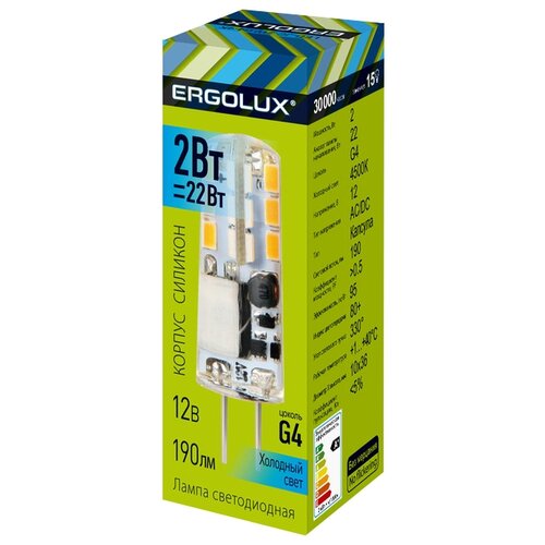   Ergolux 14345 LED-JC-2W-G4-4K,  429