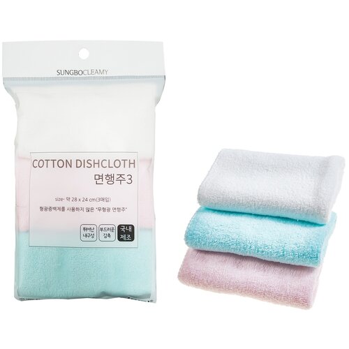    SungBo Cleamy Cotton Dishcloth 3PC, 1 ,  380