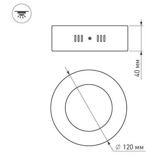 Arlight  SP-R120-6W Warm White (Arlight, IP20 ) 018854,  880