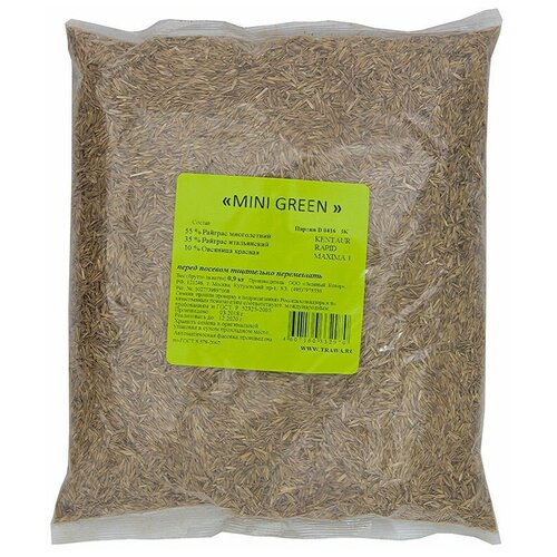 Зеленый ковер Семена газона MINI GREEN, 0,9 кг, цена 588р