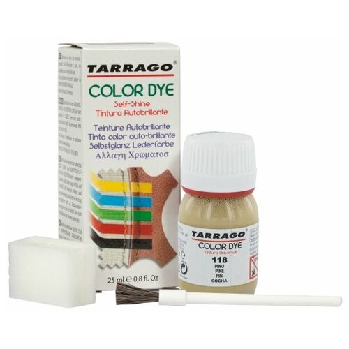Стойкий краситель для всех видов натуральных и синтетических гладких кож Tarrago COLOR DYE, стекло, 25мл,TDC01/118 (PINE) Сосна, цена 595р