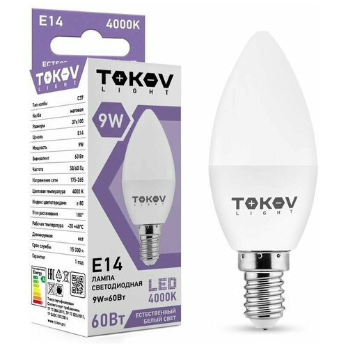   9 37 4000 14 176-264 TOKOV LIGHT TKL-C37-E14-9-4K,  490