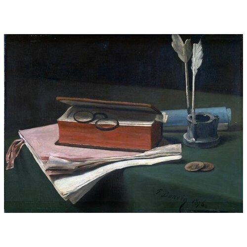      ,    (Still Life with Book, Papers and Inkwell)   67. x 50.,  2470