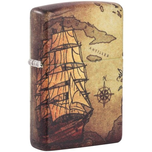  Zippo Pirate Ship   White Matte, /, , , 38x13x57 ,  7140