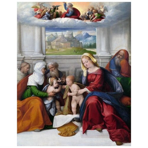        (The Holy Family with Saints)   30. x 38.,  1200
