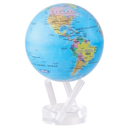 Глобус самовращающийся MOVA GLOBEс политической картой мира в голубом цвете, цена 34000р