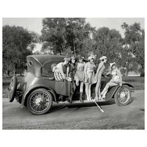        (Girls on the steps of the car) 51. x 40.,  1750