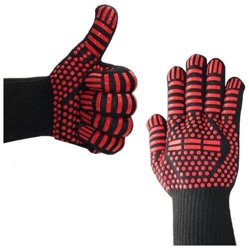 Огнеупорные (термостойкие) защитные перчатки для барбекю, гриля или жарки на мангале, цена 940р