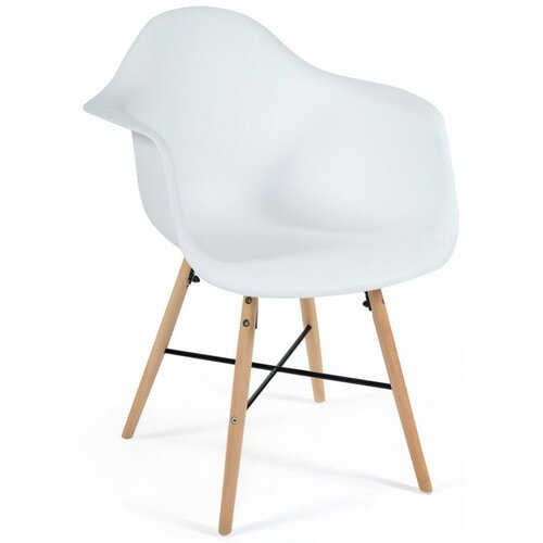 ������ CINDY (EAMES) (mod. 919), ������ ������/������/������� �������, 60*62*79��, �����/white with natural legs, ���� 5371�