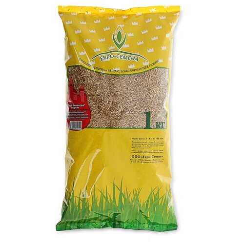 Газонная травосмесь (семена) Евро-Универсал 1 кг для загородных домов, парков и зон отдыха, цена 555р