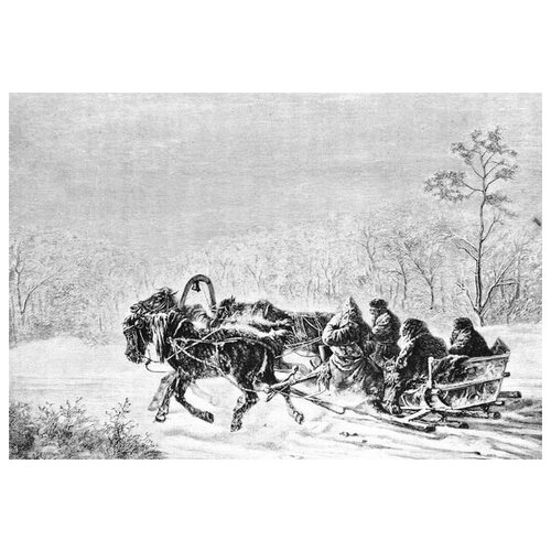        (A cart drawn by three horses) 73. x 50.,  2640