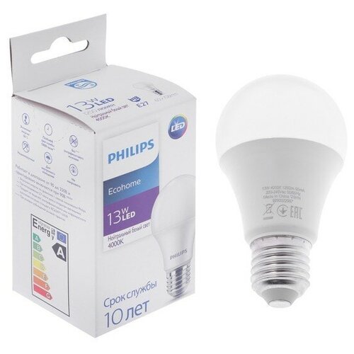   Philips Ecohome Bulb 840, E27, 13 , 4000 , 1250 , ,  335